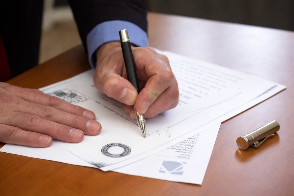 Firma de documentos legales en despacho de abogados de herencias Firma de documento legal en despacho de abogados especializado en herencias en Sabadell.